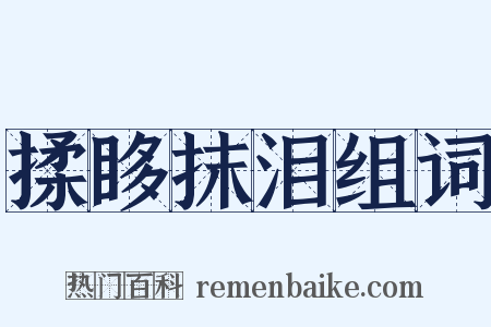 揉眵抹泪组词是什么意思的图片